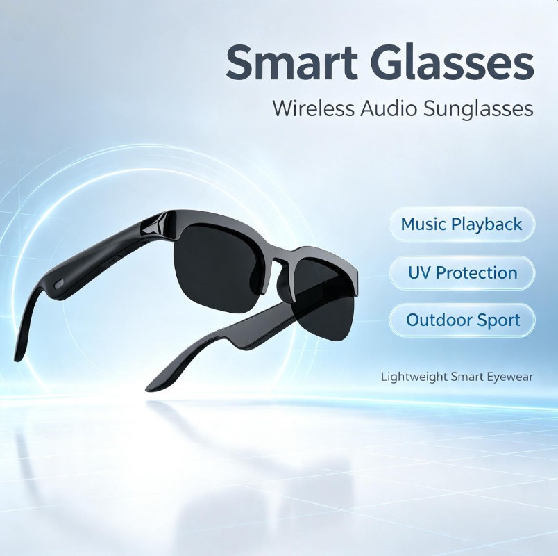 Smart Glasses Lens - 2026 Smart Audio Sunglasses Bluetooth Call