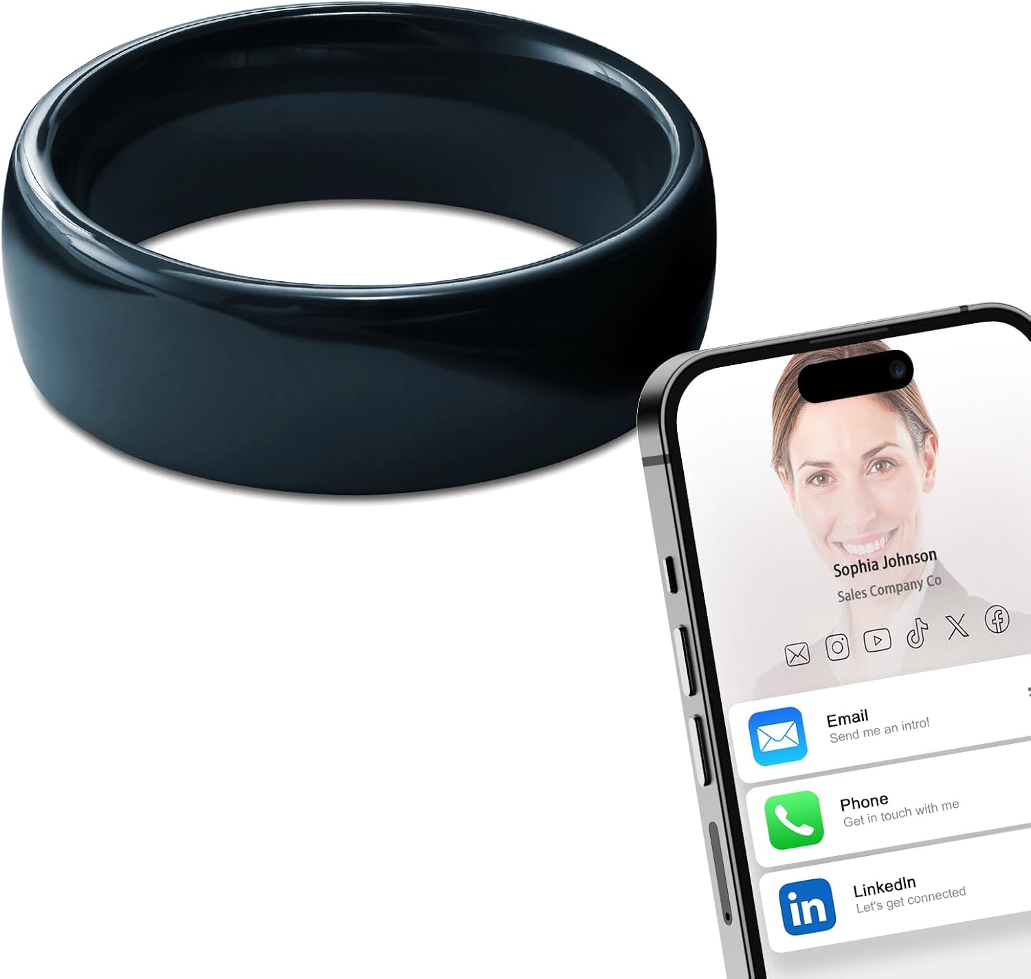 Smart Ring Nfc Pay - Ntag215 NFC Full Ceramic Smart Ring